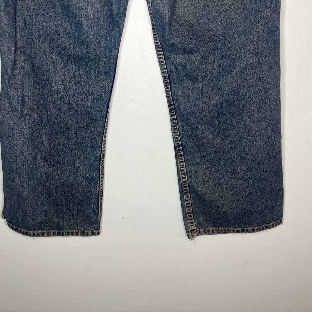Lucky Brand Womens Dungarees Crossover Crop Denim Jeans Size 12/31 - Picture 7 of 9